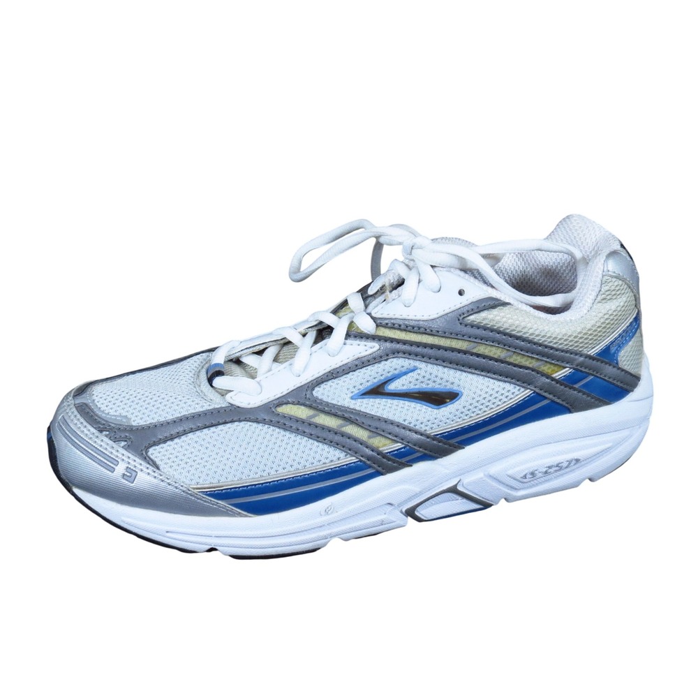 Brooks Addiction 7 Womens Running Shoes Size 9.5 Athletic Training White Silver